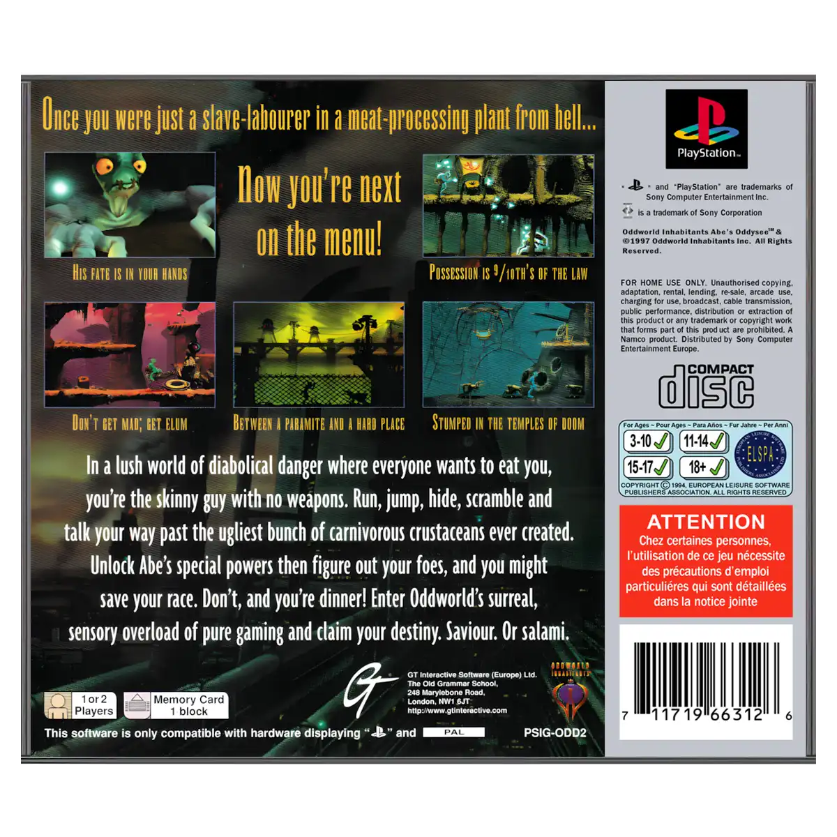 Oddworld: Abe's Oddysee - Billede 2