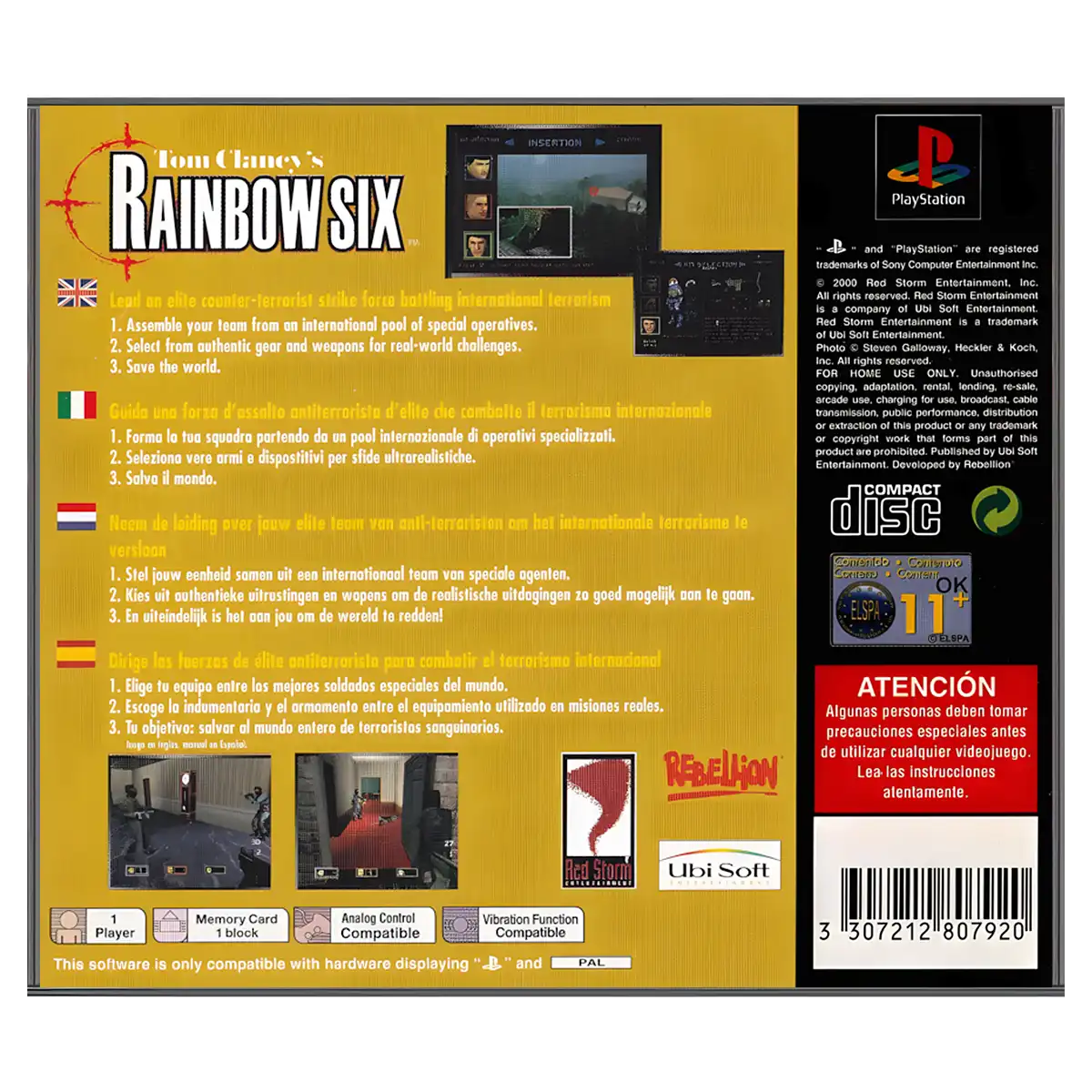 Tom Clancy's Rainbow Six - Billede 2